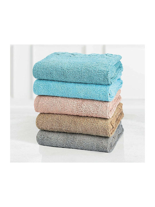 Beauty Home Non-Slip Cotton Bath Mat 3280-Beige Beige 50x80cm