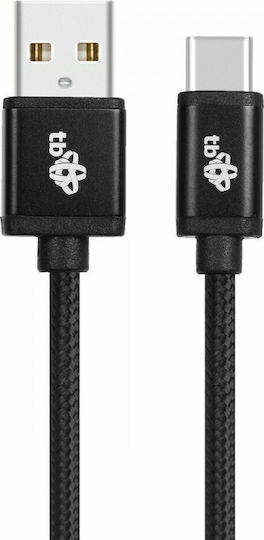 Tb Energy Braided USB 2.0 Cable USB-C male - USB-A Μαύρο 1.5m AKTBXKUCSBA150B