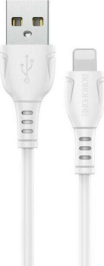 Borofone USB to Lightning Cable Λευκό 1m (Borofone BX51)