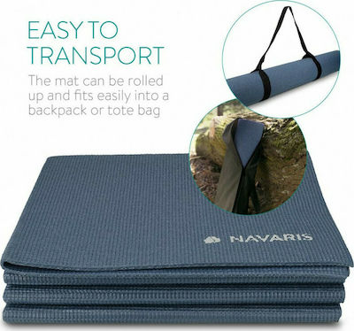 Navaris Workout Travel Covor de exerciții fizice Yoga/Pilates Albastru (173x61x0.4cm)