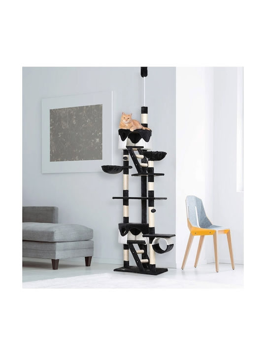 Pawhut Scratching Post Cat Trees Gray Ceiling 60x45x260cm
