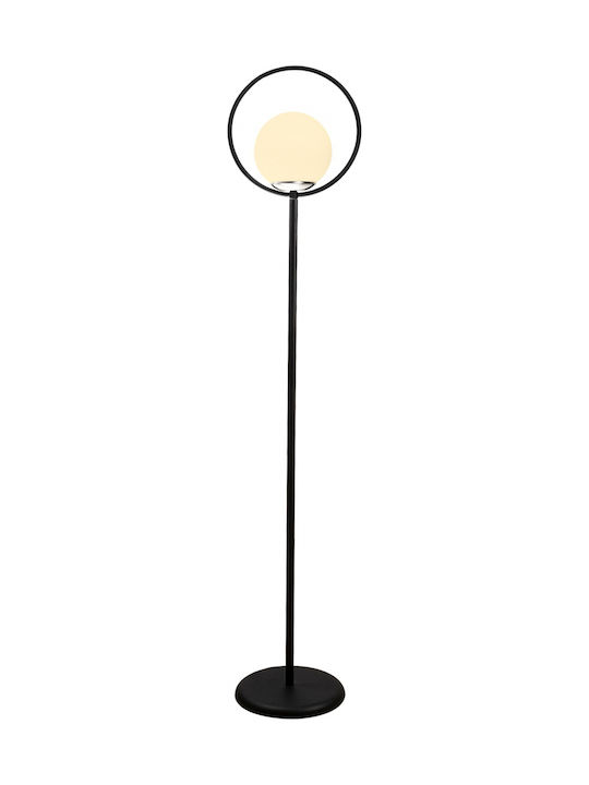 HomeMarkt Stehlampe H155xB30cm. mit Fassung für Lampe E27 Schwarz