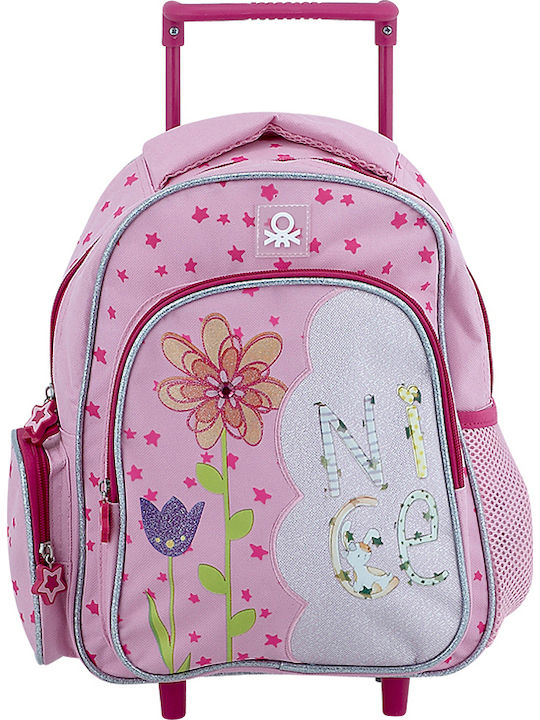 Benetton Nice School Bag Trolley Kindergarten in Pink color