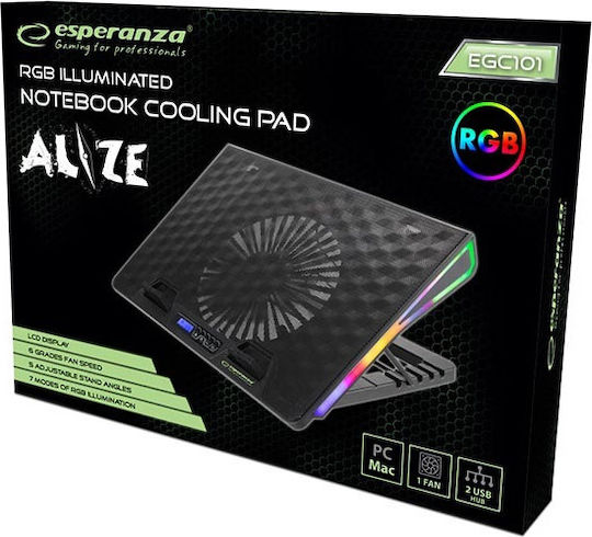 Esperanza Alize Pad de răcire pentru Laptop până la 17" cu 1 Ventilator și Iluminare