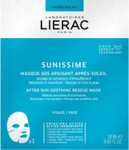 Lierac Sunissime After Sun Soothing Salvare Mască de Față pentru Reparare 1buc 18ml