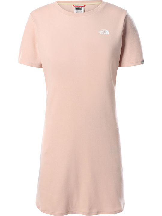 Καλοκαιρινό Mini Αθλητικό Φόρεμα T-shirt Κοντομάνικο Ροζ