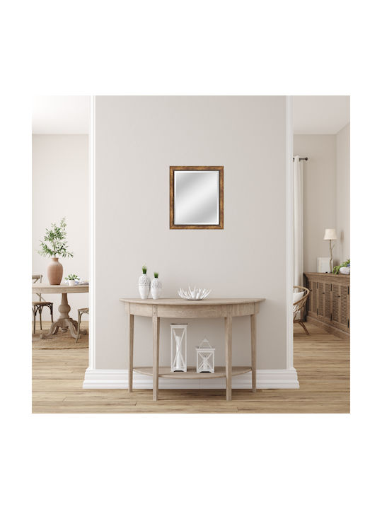 Oriana Ferelli Wall Mirror with Brown Plastic Frame 60x50cm 1pcs