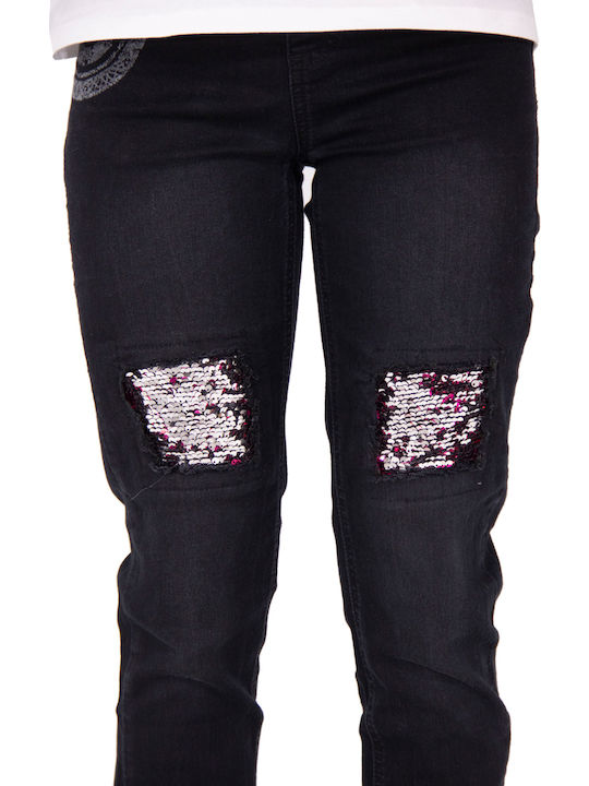 Desigual Pubill Blugi Pentru Copii Pantaloni Negri