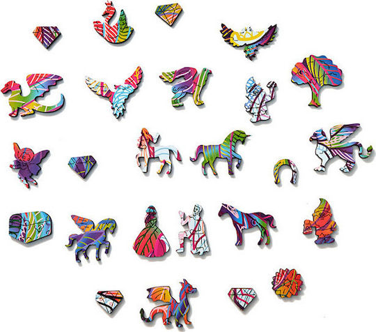 Puzzle Wood Trick Sparkly Unicorn Puzzle 3D 176pcs 00055