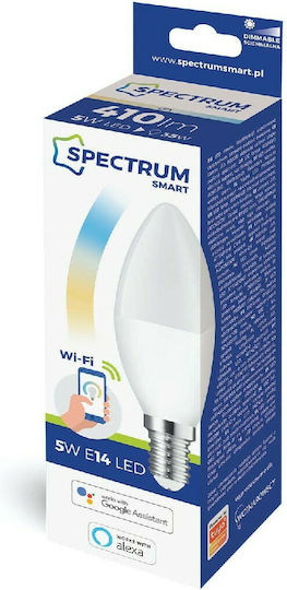 Spectrum Bec Smart LED 5W pentru Dulie E14 Alb reglabil 410lm Reglabil în intensitate