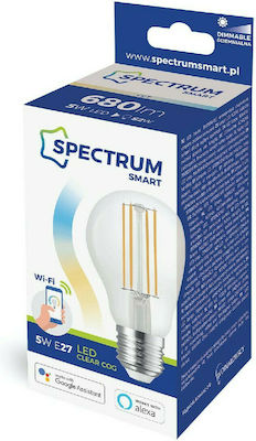 Spectrum Smart Λάμπα LED 5W για Ντουί E27 Ρυθμιζόμενο Λευκό 680lm Dimmable