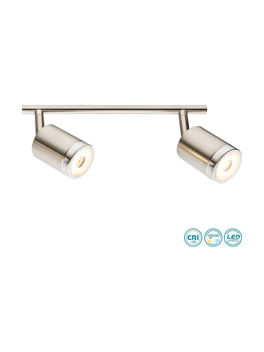 Globo Lighting LED Spot with 4 Lights in Silver Color
