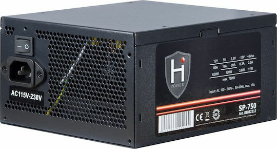 Inter-Tech HiPower SP-750 750W Μαύρο Τροφοδοτικό Υπολογιστή Full Wired