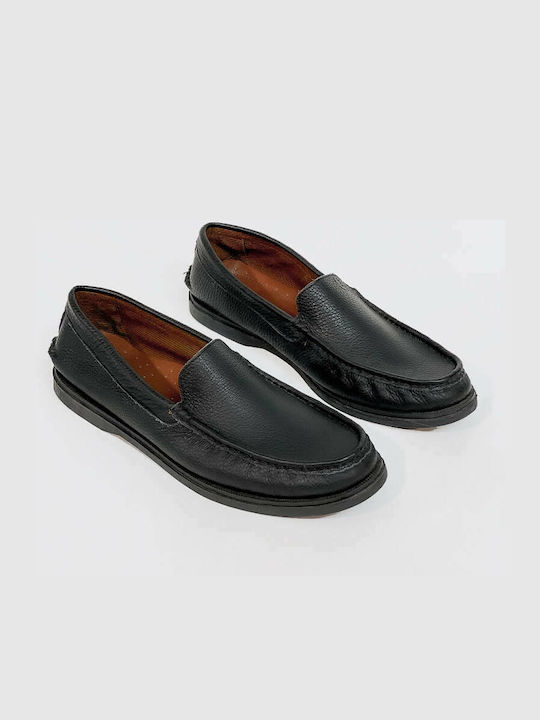 Nicon Footwear Co. 9 Leder Herren Mokassins in Schwarz Farbe