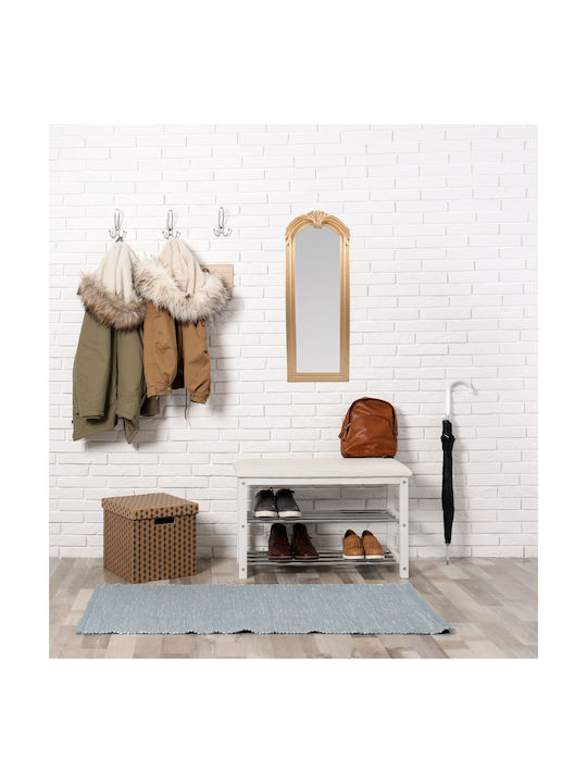 Fylliana Η6404 Oglindă de Perete cu Auriu Ramă din Plastic 110x41cm 1buc