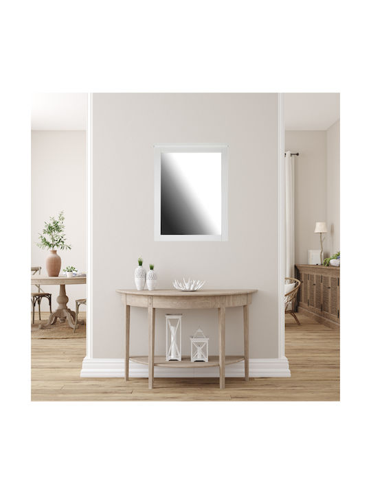 HomeMarkt Wall Mirror with White Plastic Frame 93x72cm 1pcs