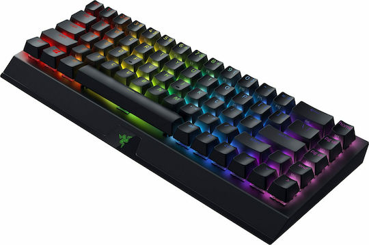 Razer BlackWidow V3 Mini Безжичен Гейминг Механична Клавиатура 65% с Зелен Razer суичове и RGB подсветка (Английски US) Черен
