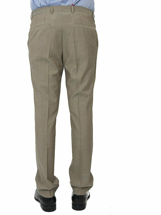 Hugo Boss Men's Trousers Suit in Regular Fit Beige