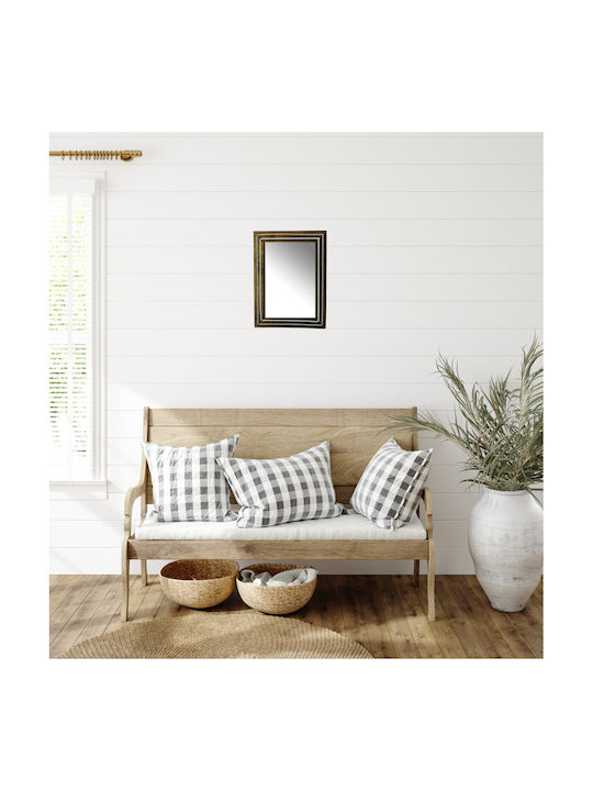 Artekko Wall Mirror with Coffee Wooden Frame 61x41cm 1pcs