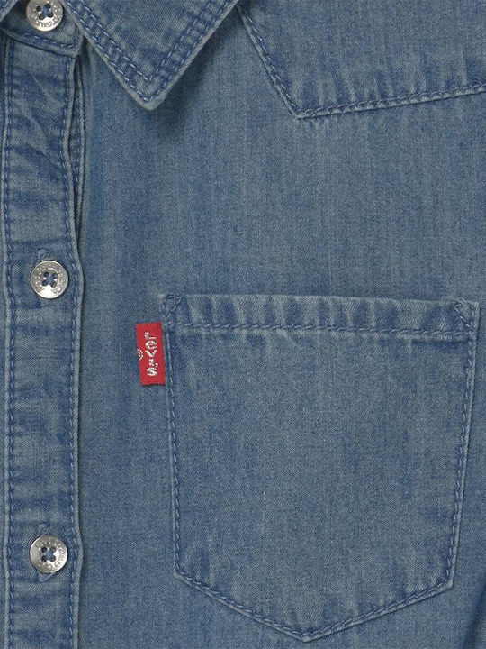 Levi's Παιδικό Φόρεμα Τζιν Κοντομάνικο Μπλε