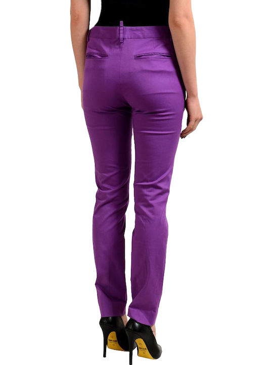 Dsquared2 Women's Satin Trousers Purple