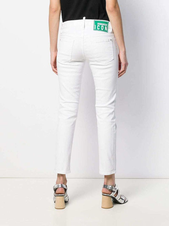 Dsquared2 Donna Femei Tesatura Pantaloni Alb