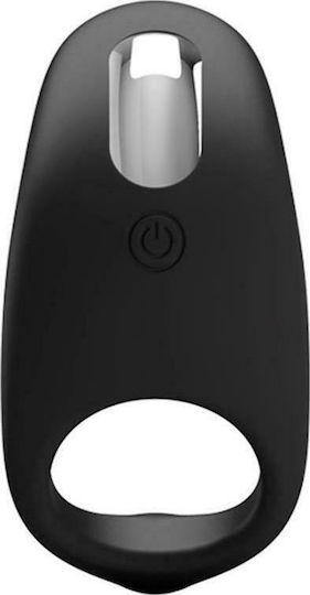 LateToBed Hunter Inel Vibrant Pentru Penis Din Silicon Negru Y-833