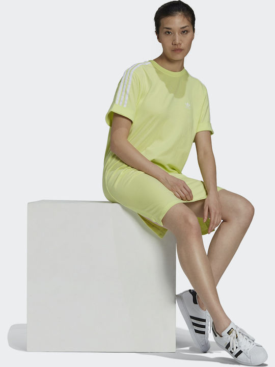 Adicolor Classics Rochie De Vară Mini Sport Tricou Mâneca Scurtă Lime