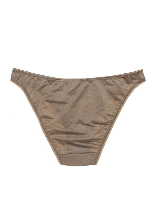 Luna Celebration Damen Slip mit Spitze Beige