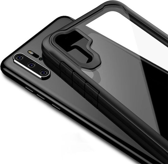 iPaky Anti-Fall Survival Back Cover Silicone Black (Huawei P30)