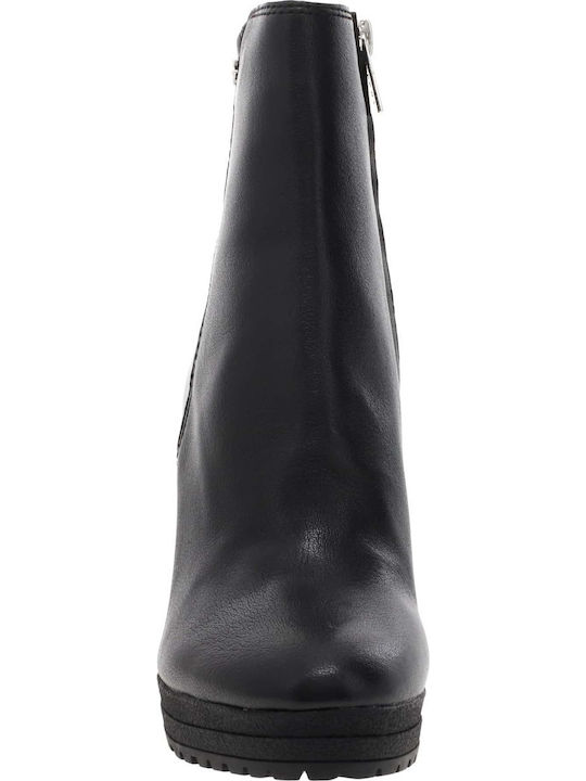 Tessi Leather Women's Ankle Boots with High Heel Black