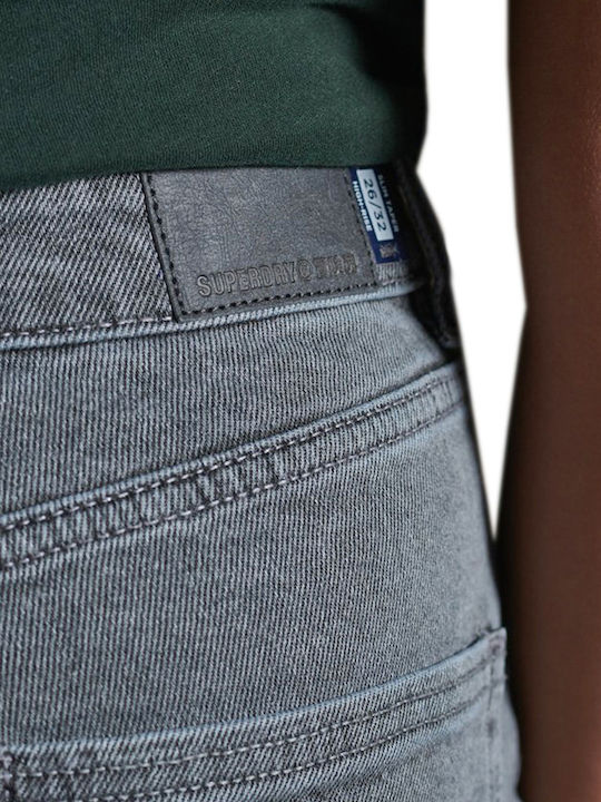 Hoch tailliert Damenjeans in Schlanker Passform Schwarz