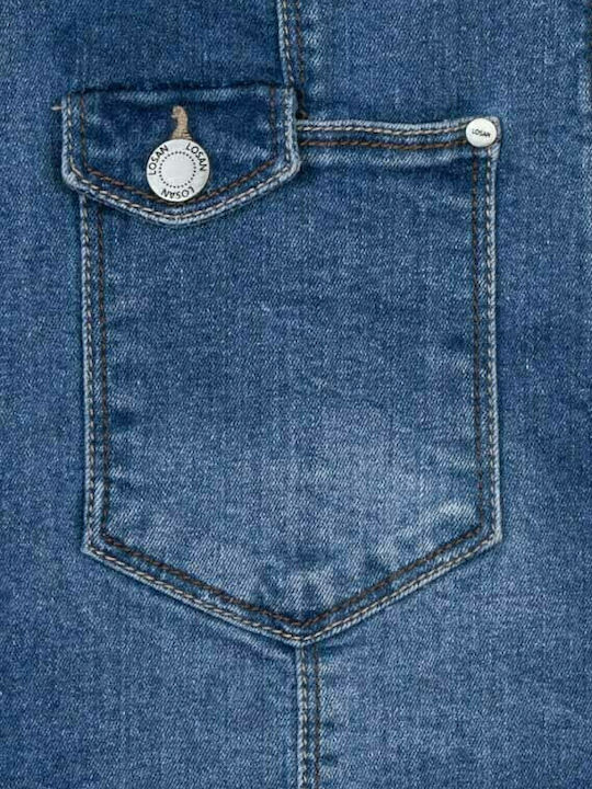 Kids Skirt Dungarees Denim One Color Blue