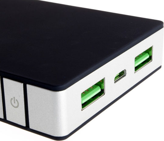 PowerNeed P10000B Power Bank 10000mAh με 2 Θύρες USB-A Μαύρο