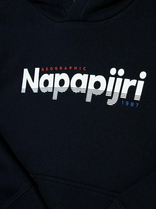 Fleece Παιδικό Φούτερ με Κουκούλα Navy Μπλε Baloy