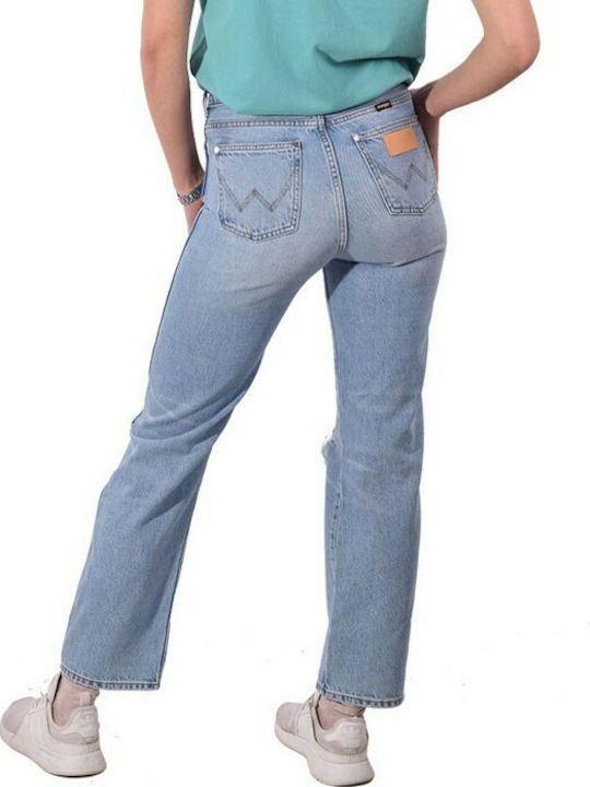 Wrangler Retro Women's Jean Trousers with Rips in Straight Line