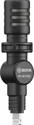 Boya BY-M100D Condenser (Small Diaphragm) Microphone Lightning Shock Mounted Journalistic
