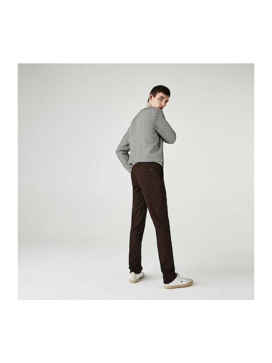 Lacoste Men's Trousers Chino in Slim Fit Brown HH9553-57D