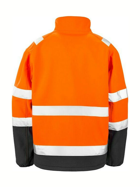 Result Men's Waterproof Reflective Softshell Work Jacket Orange