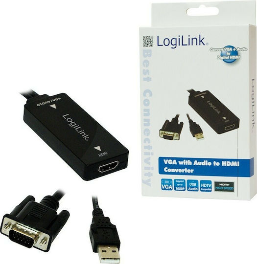 LogiLink Konverter USB-A / VGA männlich zu HDMI weiblich 1Stück CV0060