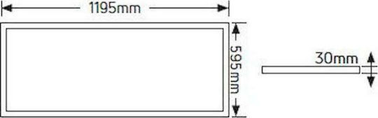 Geyer Avra Χωνευτό LED Panel 60W 119.5x59.5εκ. Geyer Avra Χωνευτό LED Panel 60W 119.5x59.5εκ.