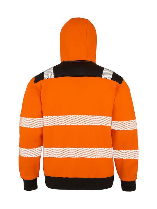 Result Arbeitsjacke Reflektierend mit Kapuze Orange