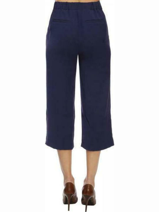 Michael Kors MH83H2D6BZ Women's Fabric Capri Trousers Navy Blue MH83H2D6BZ-456