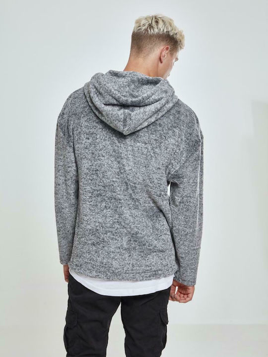 Urban Classics Herren Sweatshirt mit Kapuze und Taschen Gray