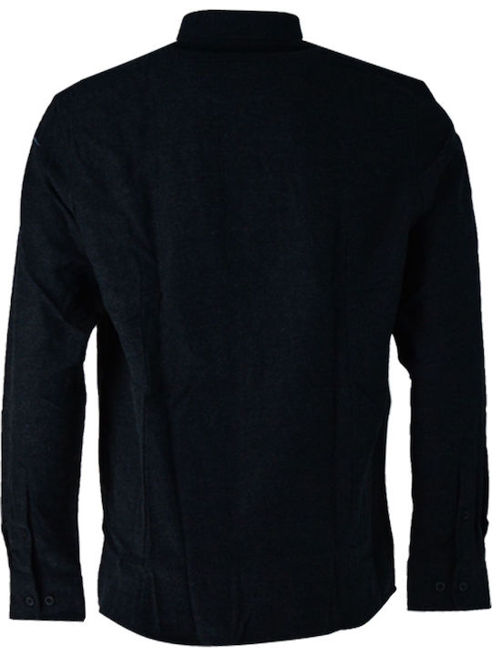 Gnious Men's Shirt Long Sleeve Cotton Black