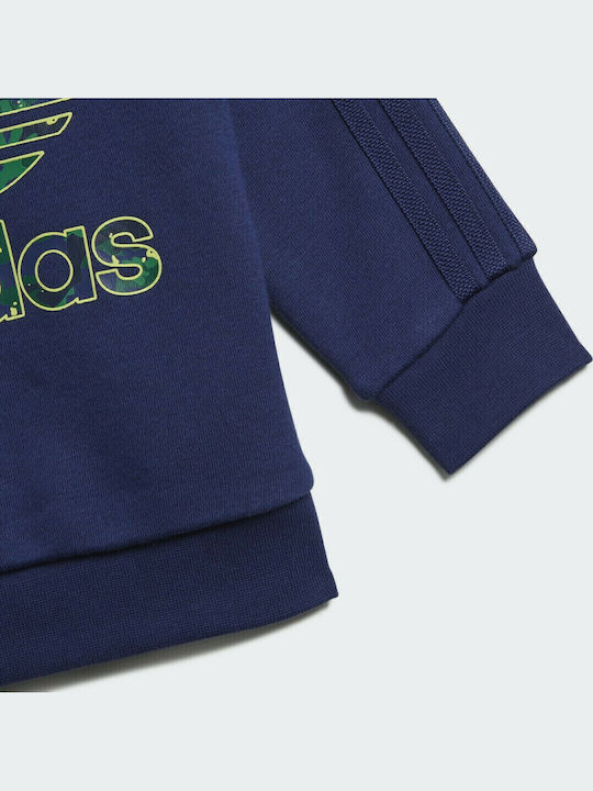 Kids Sweatpants Set Blue 2pcs Crew