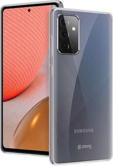 Crong Slim Umschlag Rückseite Silikon 0.8mm Transparent (Galaxy A72)