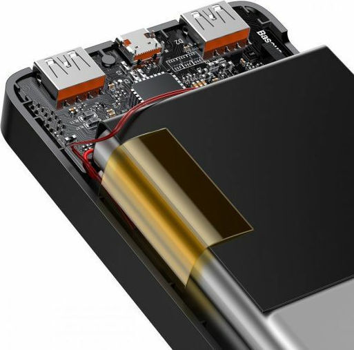Baseus Bipow Power Bank 30000mAh 20W с 2 USB-A порта и USB-C порт Черен