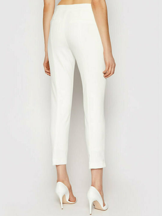 DKNY Women's Fabric Trousers in Regular Fit White P9RKSDMT-IVY