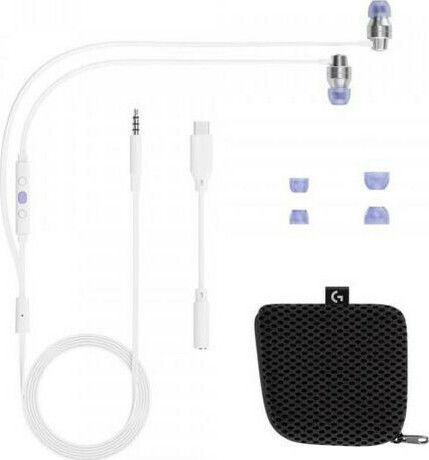 Logitech G333 In Ear Gaming Headset with Connection 3.5mm White